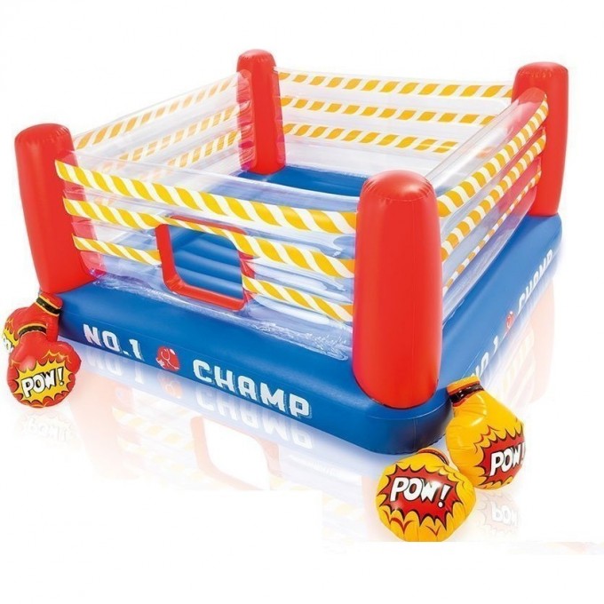 Батут INTEX «РИНГ» , 2 набора перчаток, 226 х 226 х 110 см, от 5-7 лет 48250