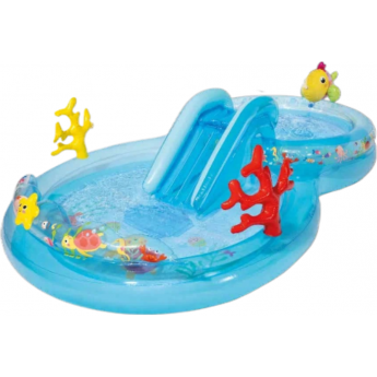 Игровой центр INTEX "ПОДВОДНЫЙ МИР" 56143 310х193х71см с бассейнами, разбрызгивателемгоркой и игрушками, 206л+175л Игровой центр INTEX "ПОДВОДНЫЙ МИР" 56143 310х193х71см с бассейнами, разбрызгивателемгоркой и игрушками, 206л+175л