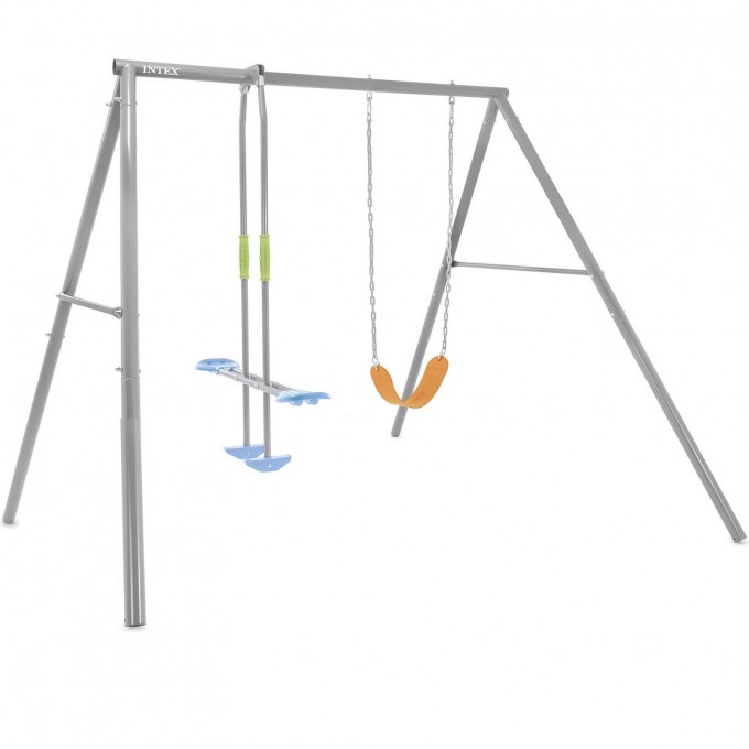 Качели детские INTEX "ДВЕ КАЧЕЛИ" 254х251х211см от 3 до 10 лет 44122