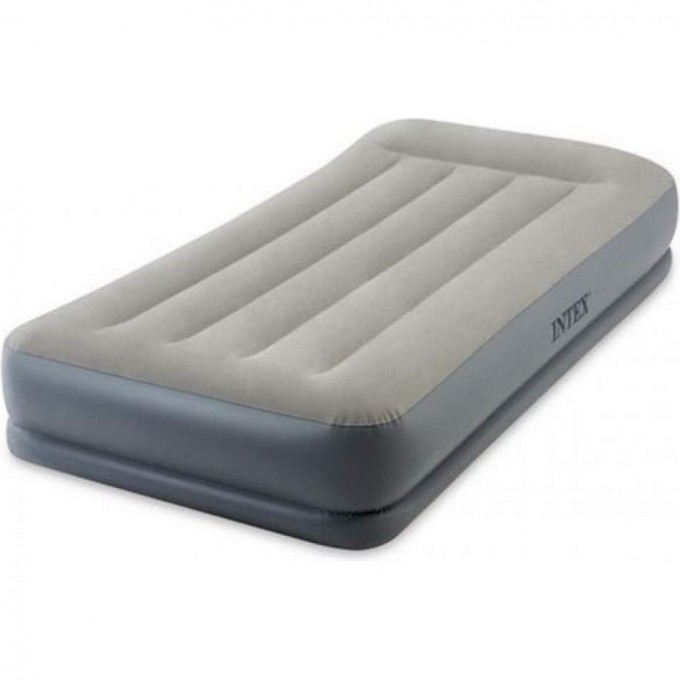 Надувная кровать INTEX MID-RICE AIRBED 99х191х30см, встроенный насос 220V 64116