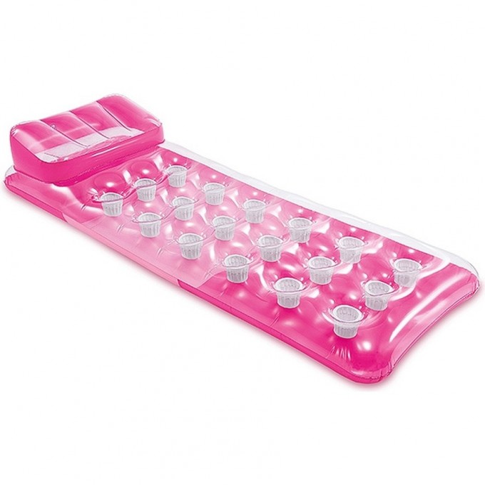 Надувной матрас для плавания INTEX 188х71 см, до 100 кг, от 14 лет, розовый 58890 POZOBYII