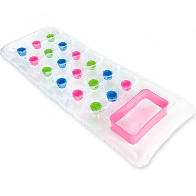 Надувной матрас для плавания INTEX 188х71 см с окном, до 100 кг, от 14 лет, розовый 59894 POZOBYII