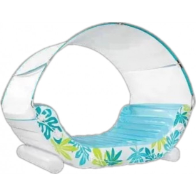 Надувной матрас-плот с навесом INTEX "ТРОПИЧЕСКИЙ ЛАУНДЖ" 224х150х165см до 200кг 56294