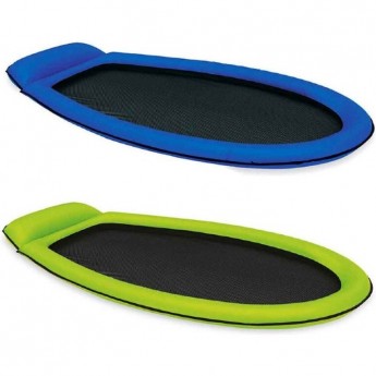 Надувной матрас-шезлонг для плавания INTEX 58836 сетчатый 178х94см с подголовником до 100кг 2 цвета, 1 шт