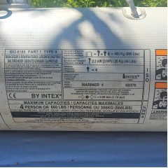 Лодка INTEX MARINER 4 68376, 4-местная, 328 х 145 х 48 см, алюминиевые весла, ручной насос, до 400 кг